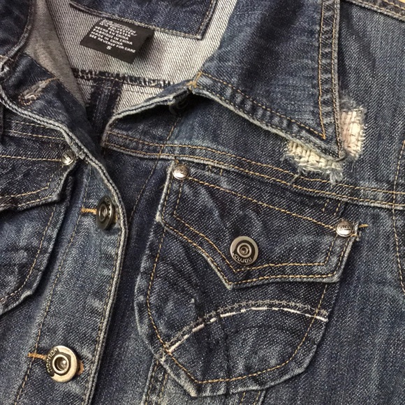Toujou Distressed Jean Jacket, size S - Picture 4 of 4
